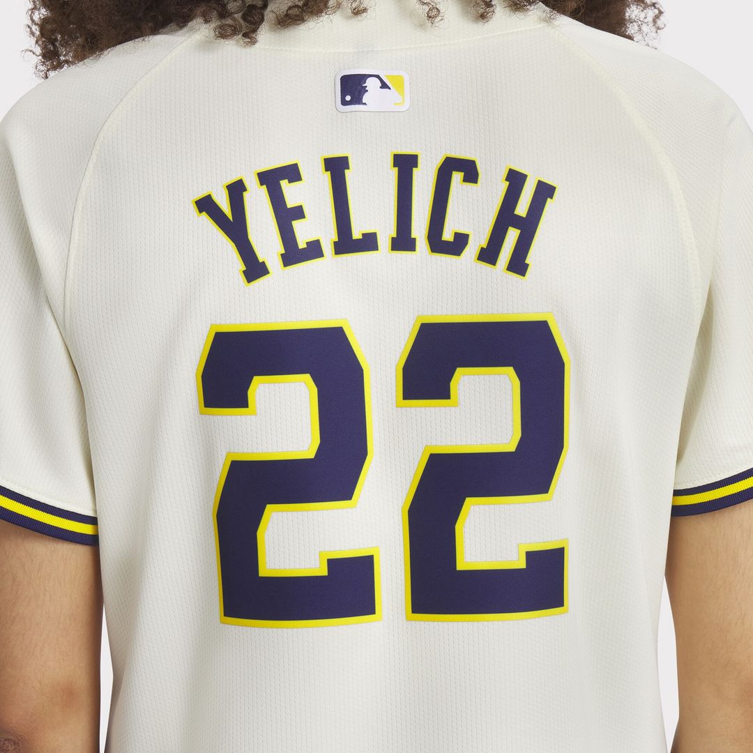 Milwaukee Brewers Christian Yelich Nike Women's Home Limited Player Jersey - Cream