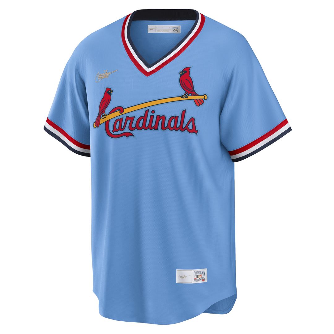 St. Louis Cardinals Ozzie Smith Nike Road Cooperstown Player Jersey - Light Blue