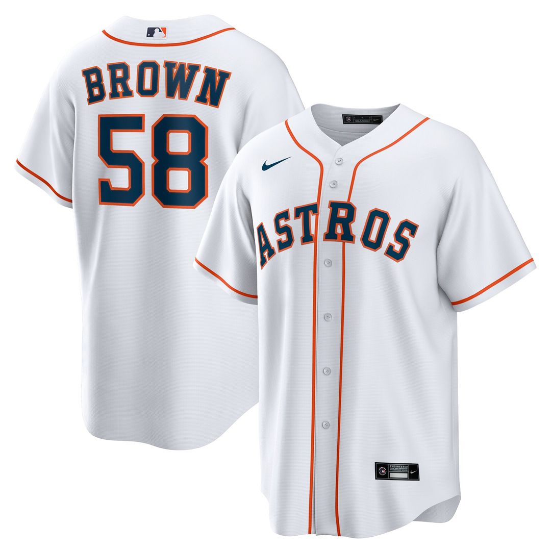 Houston Astros Hunter Brown Nike Home Replica Jersey - White