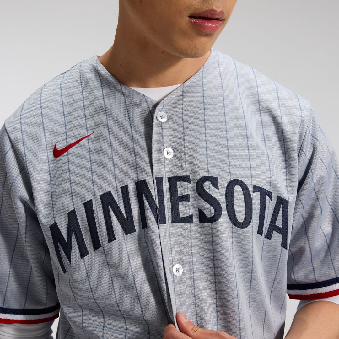 Minnesota Twins Nike Road Replica Team Jersey - Gray
