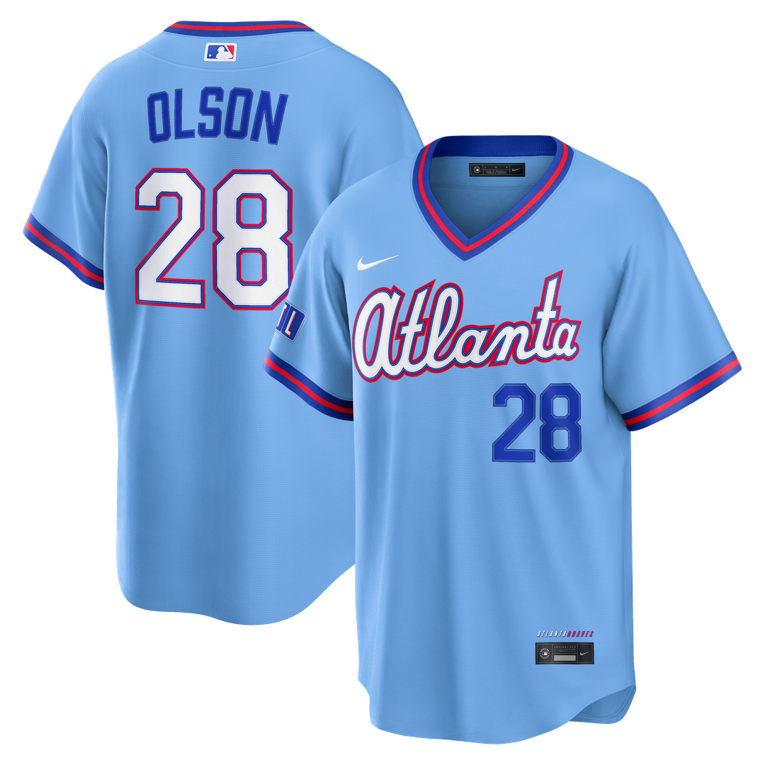 Atlanta Braves Matt Olson Nike 2026 City Connect Stadium Jersey - Powder Blue