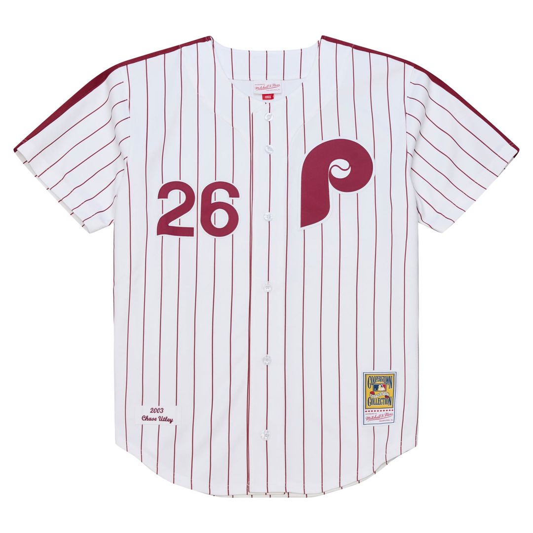 Philadelphia Phillies Chase Utley Mitchell & Ness 2003 Cooperstown Authentic Jersey - White
