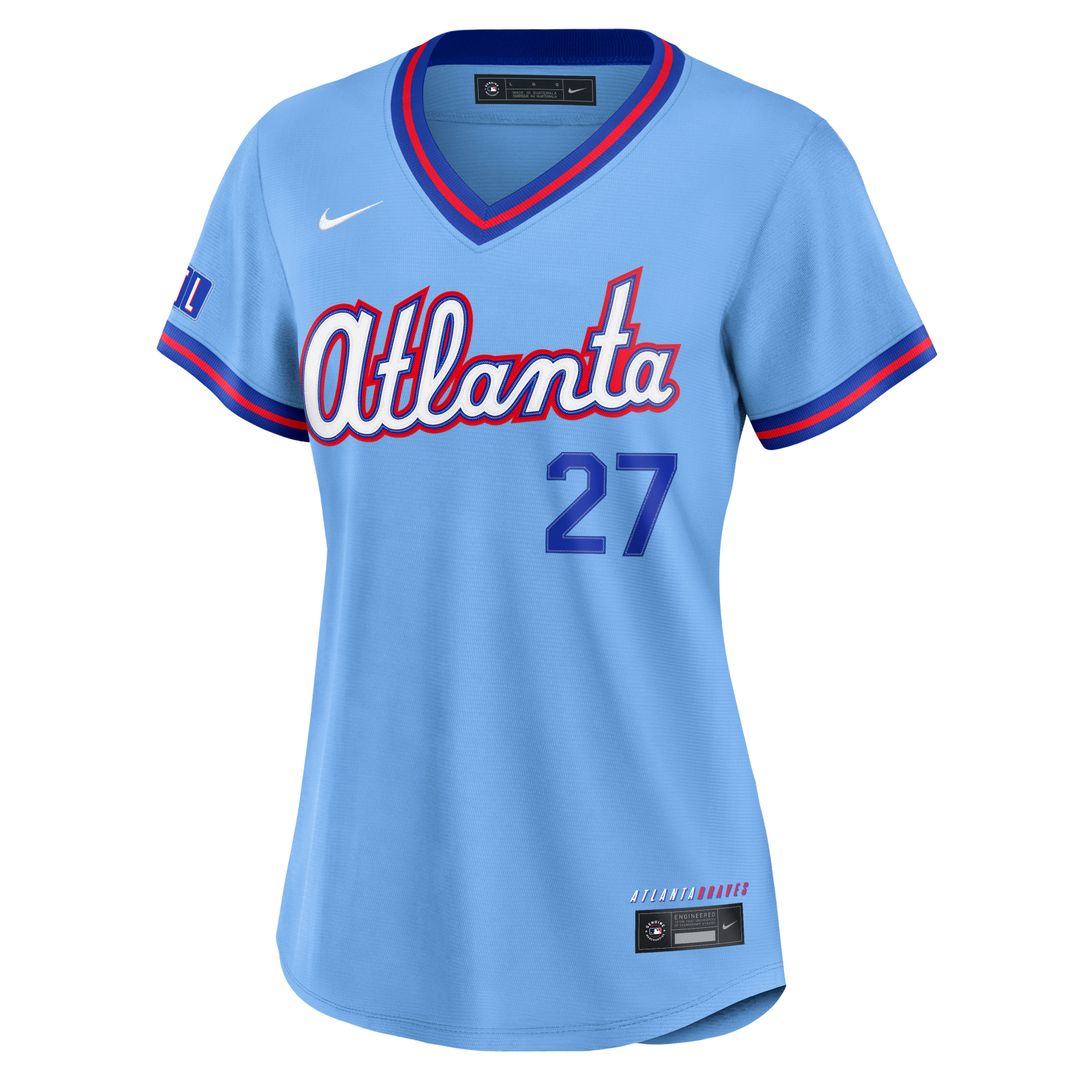 Atlanta Braves Austin Riley Nike Women's 2026 City Connect Stadium Jersey - Powder Blue
