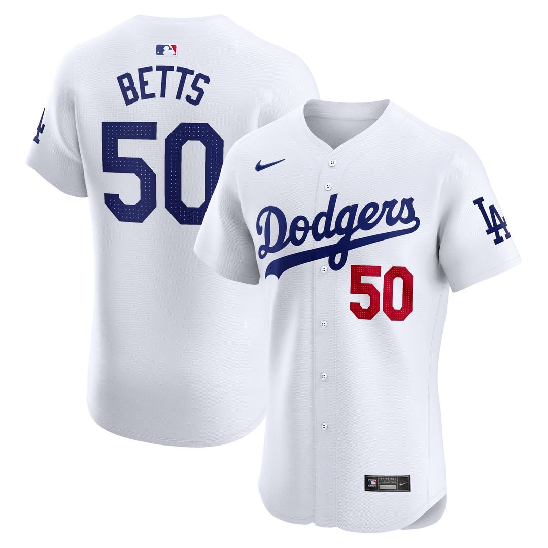 Los Angeles Dodgers Mookie Betts Nike Home Elite Jersey - White