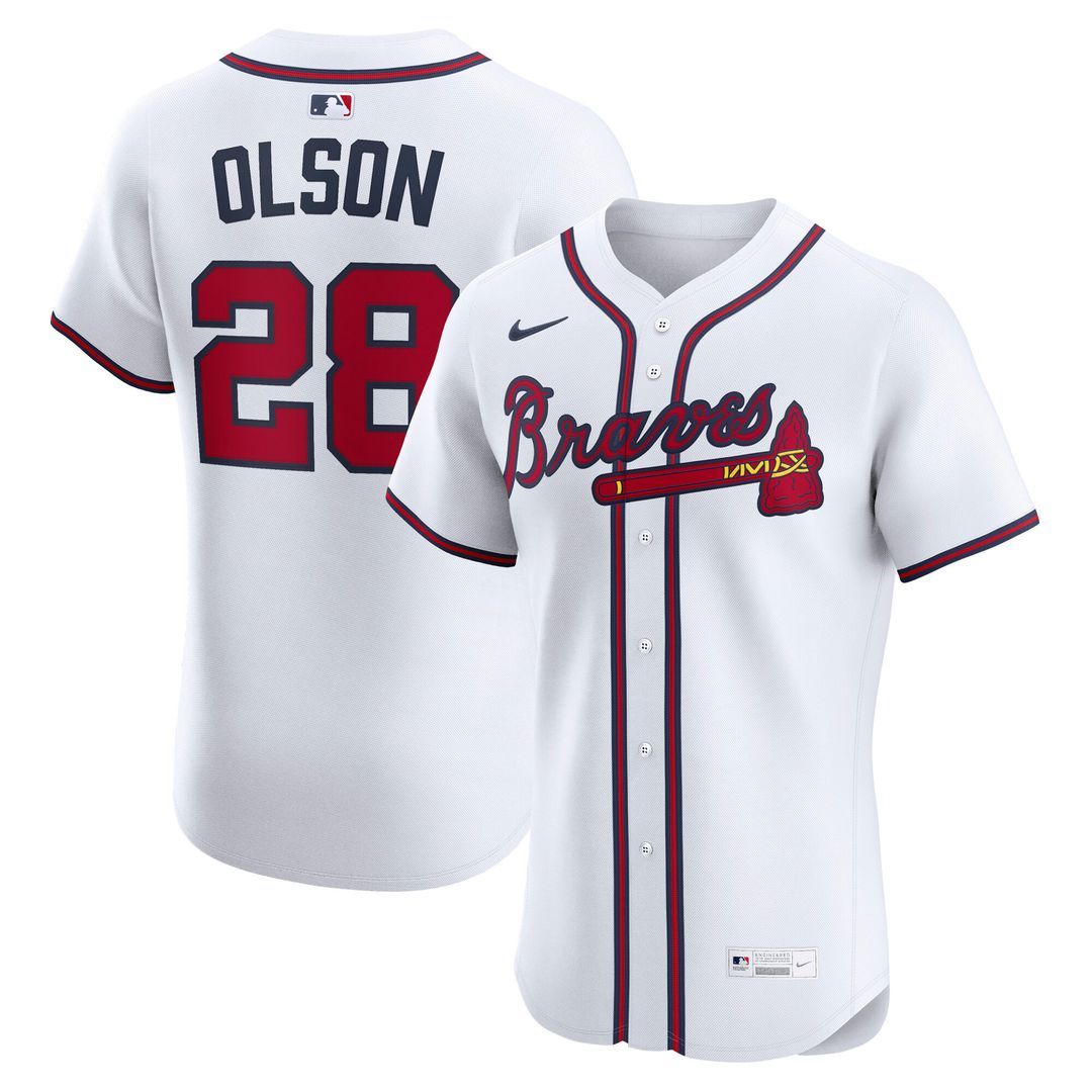 Atlanta Braves Matt Olson Nike Home Elite Player Jersey - White