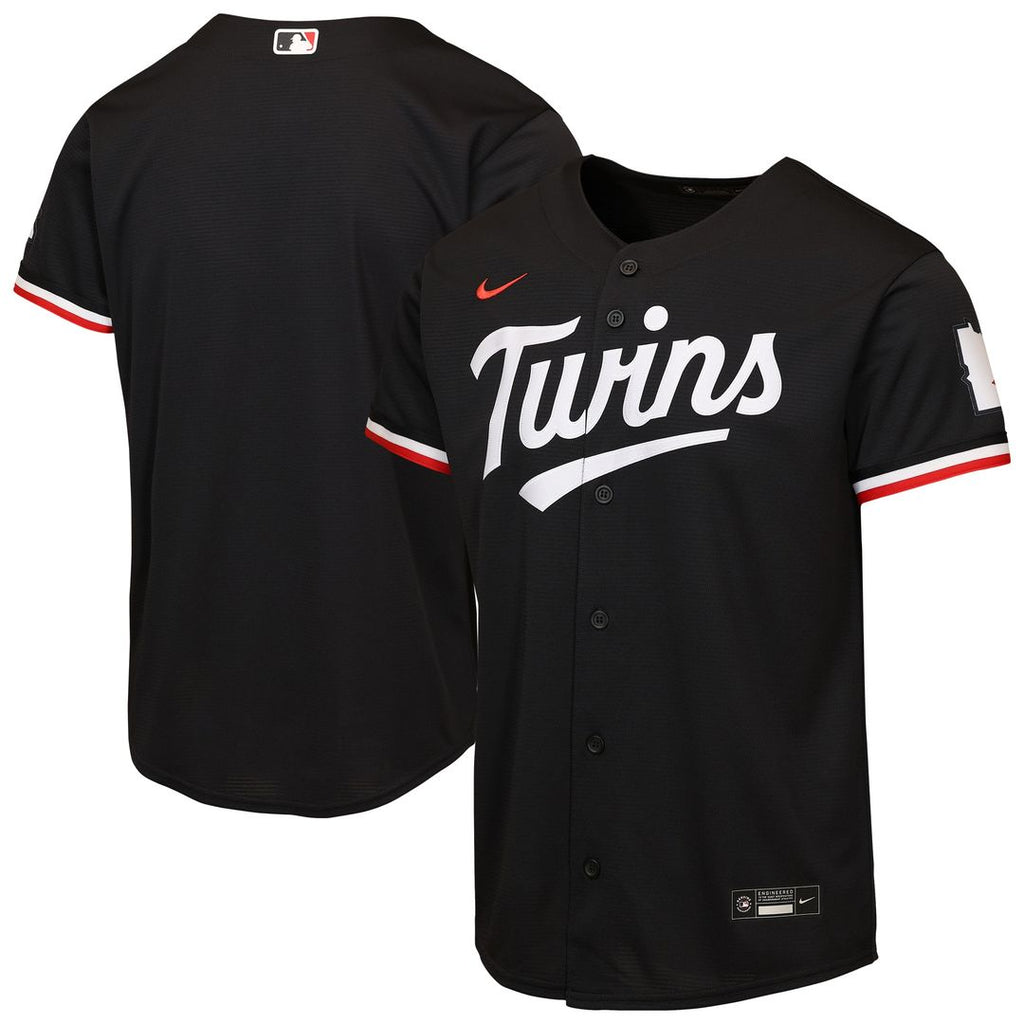 Minnesota Twins Nike Youth Alternate 2 Stadium Jersey - Black