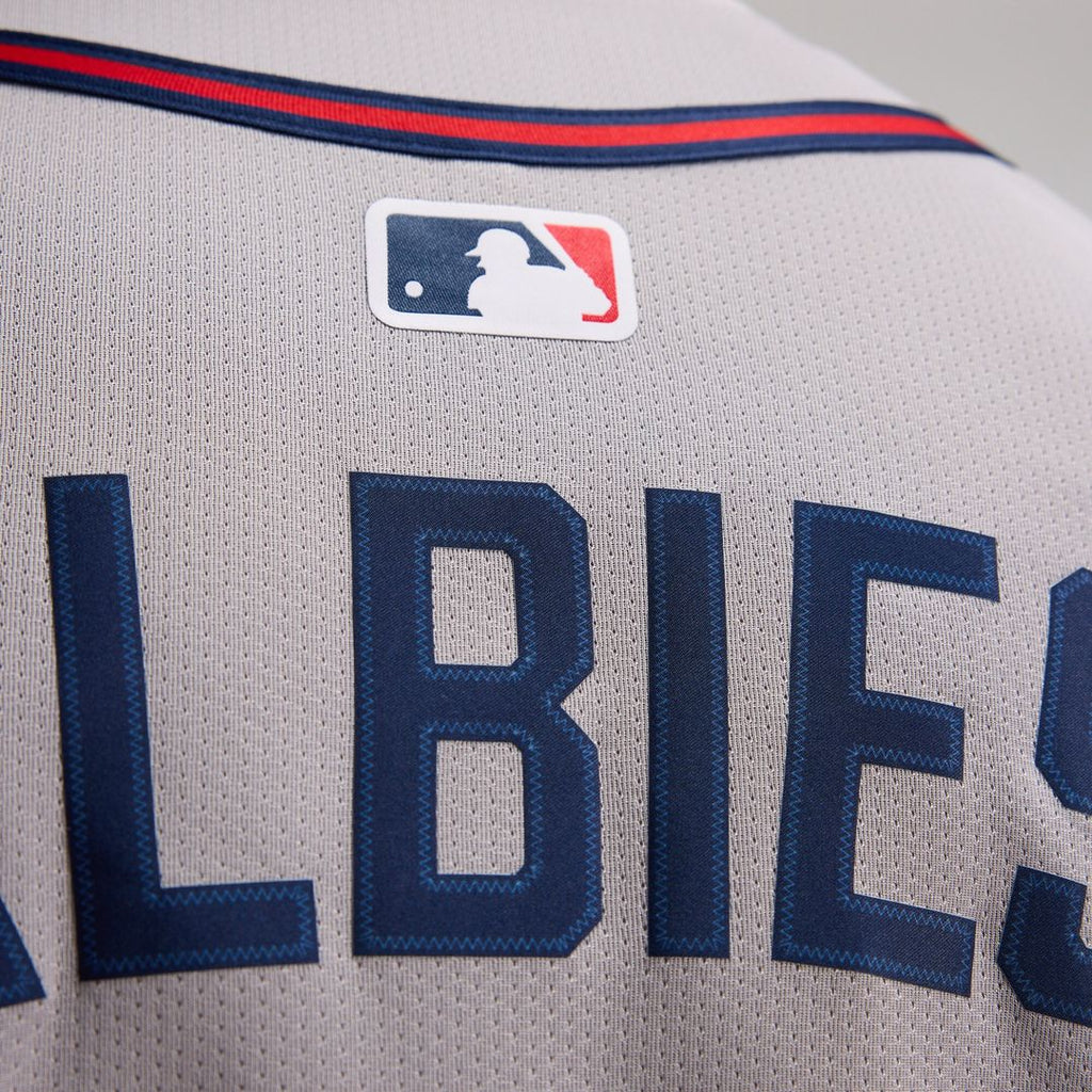 Atlanta Braves Ozzie Albies Nike Road Limited Player Jersey - Gray