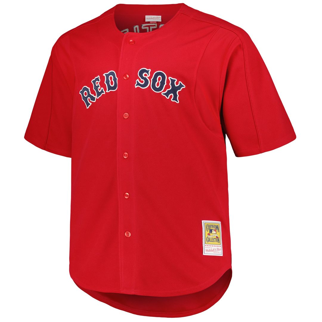 Boston Red Sox David Ortiz Mitchell & Ness Big & Tall Cooperstown Mesh Batting Practice Jersey - Red