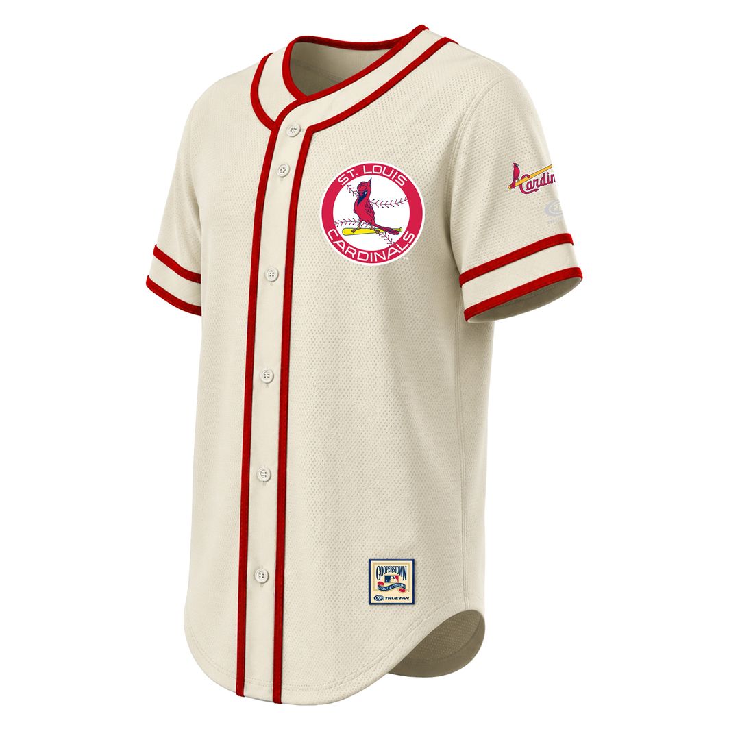 St. Louis Cardinals Stitches Throwback Fashion Jersey - Natural