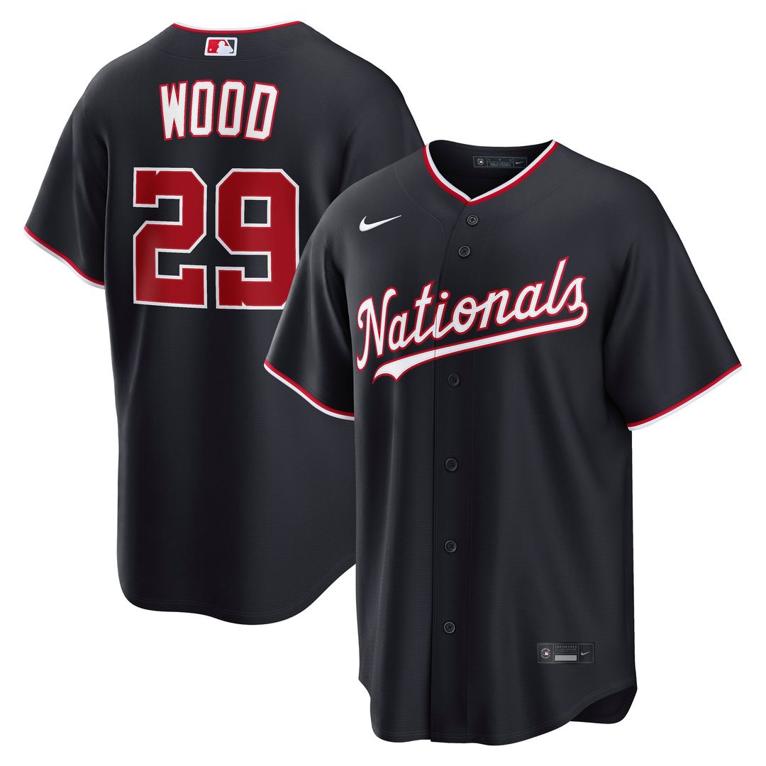 Washington Nationals James Wood Nike Alternate Replica Jersey - Navy