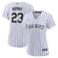 Colorado Rockies Kris Bryant Nike Women's Replica Player Jersey - White/Purple