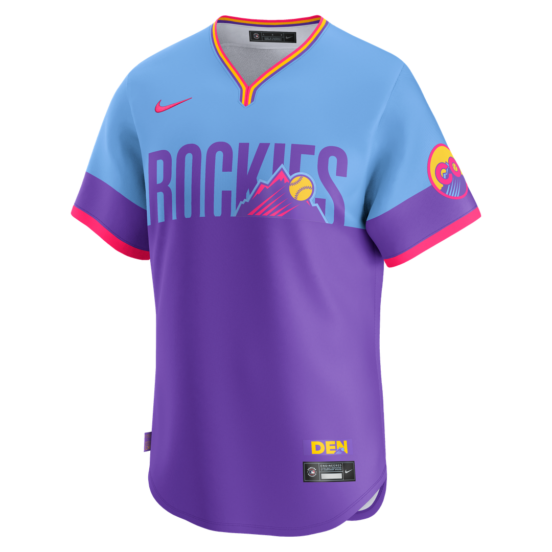 Colorado Rockies Nike 2025 City Connect Limited Jersey - Purple/Light Blue