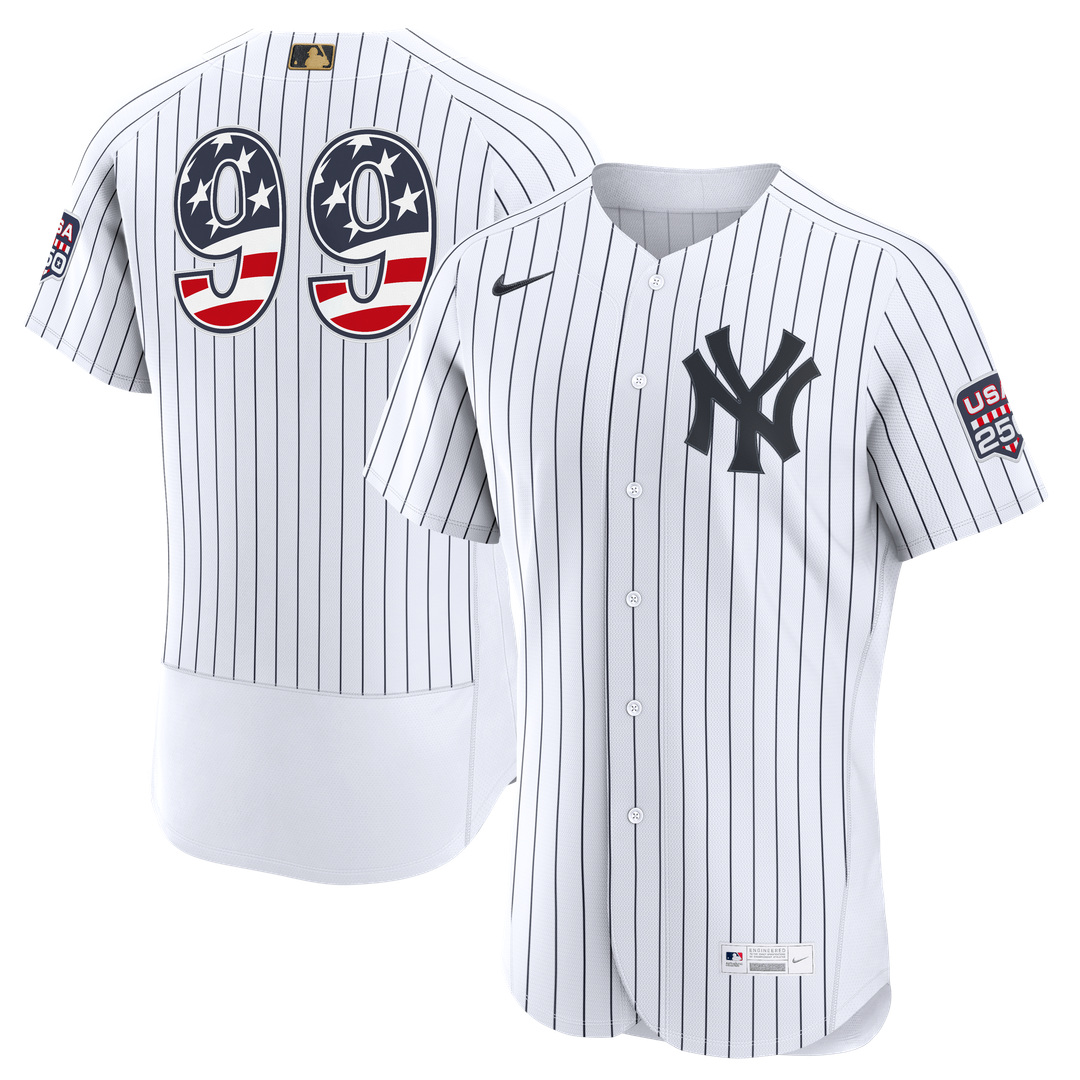 New York Yankees Aaron Judge Nike USA 250 Fourth of July Home Authentic Jersey - White