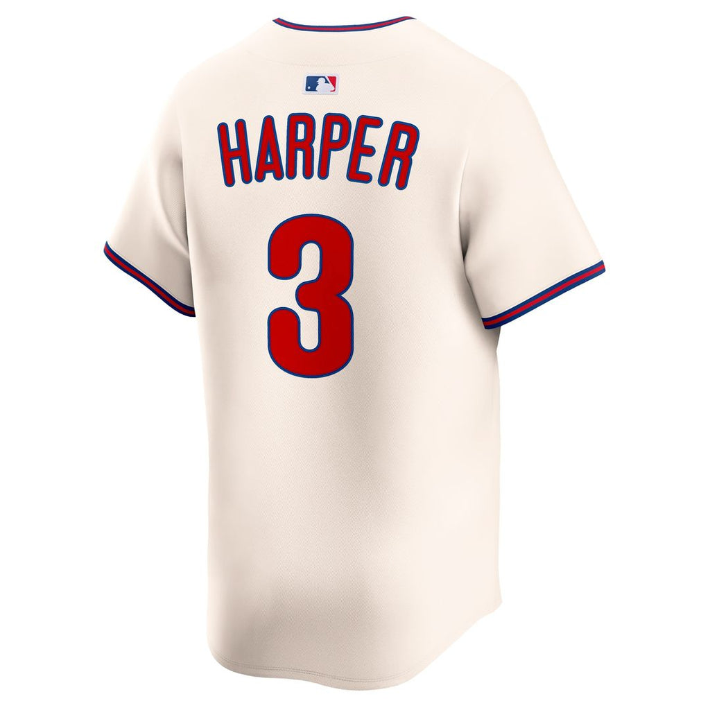 Philadelphia Phillies Bryce Harper Nike Alternate Limited Jersey - Cream