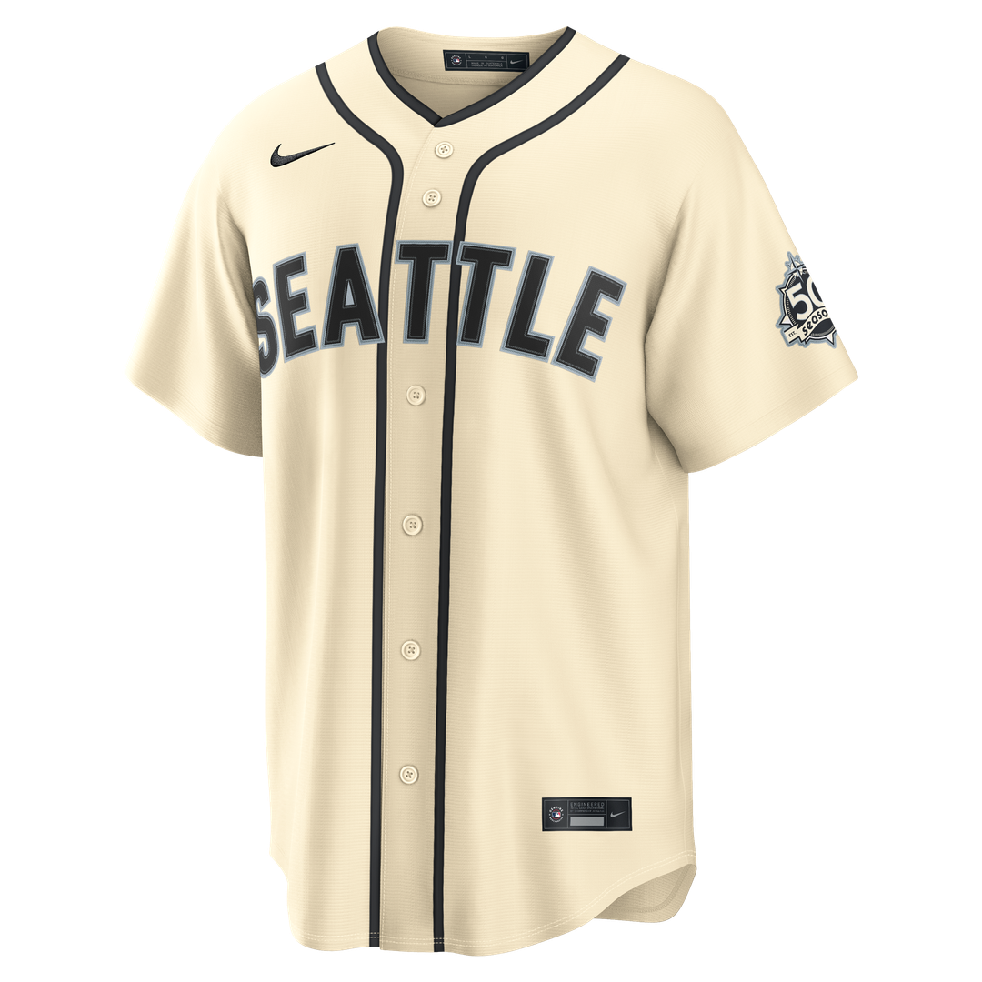 Seattle Mariners Cal Raleigh Nike Alternate Stadium Jersey - Cream