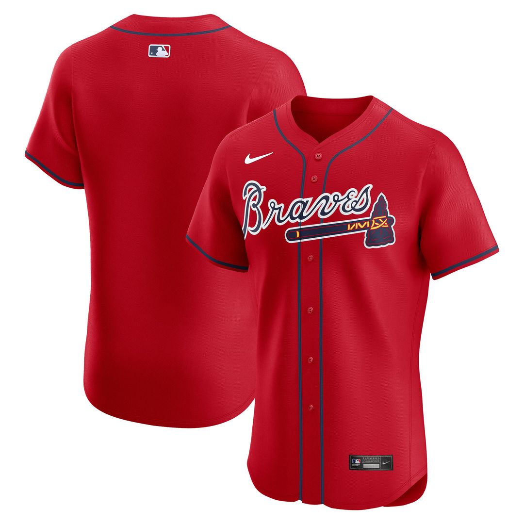 Atlanta Braves Nike Home Elite Jersey - White