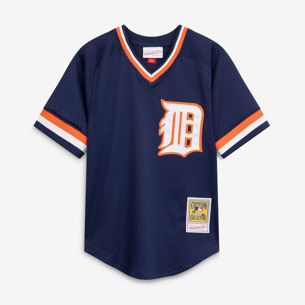 Detroit Tigers Kirk Gibson Mitchell & Ness Youth Cooperstown Mesh Batting Practice Jersey - Navy