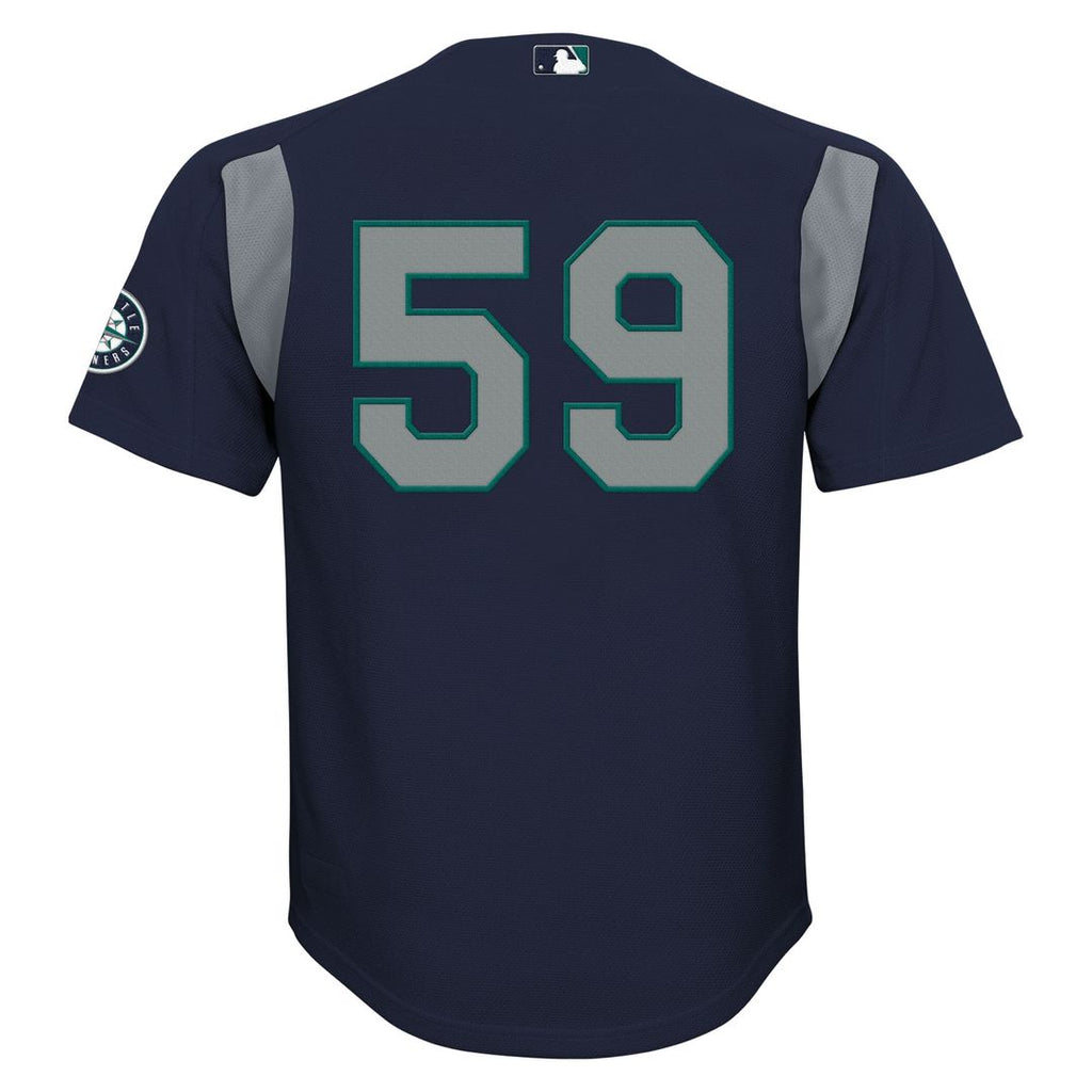 Seattle Mariners Felix Hernandez Mitchell & Ness Youth Mesh Batting Practice Jersey - Navy