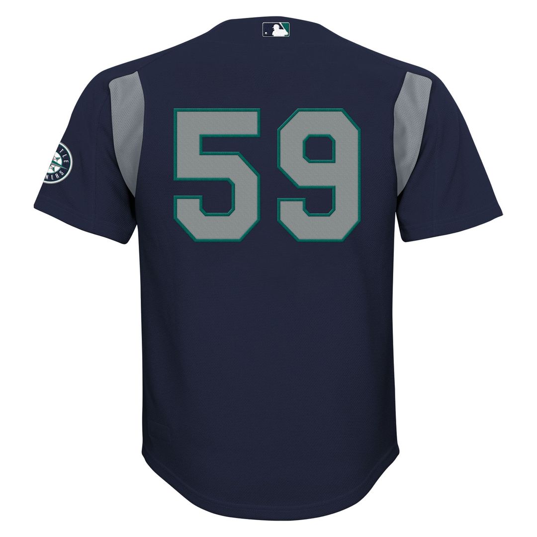 Seattle Mariners Felix Hernandez Mitchell & Ness Youth Mesh Batting Practice Jersey - Navy