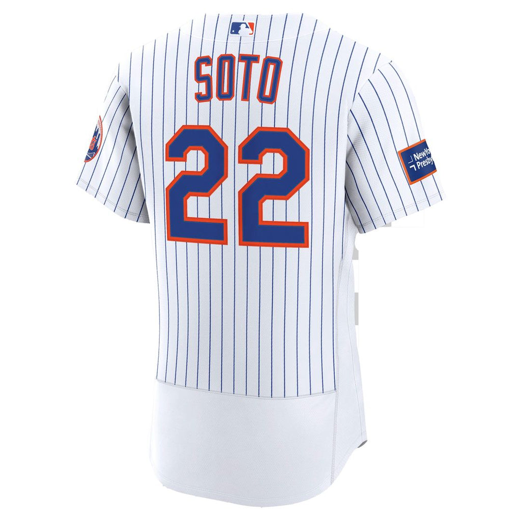 New York Mets Juan Soto Nike Home Authentic Sponsor Patch Jersey - White