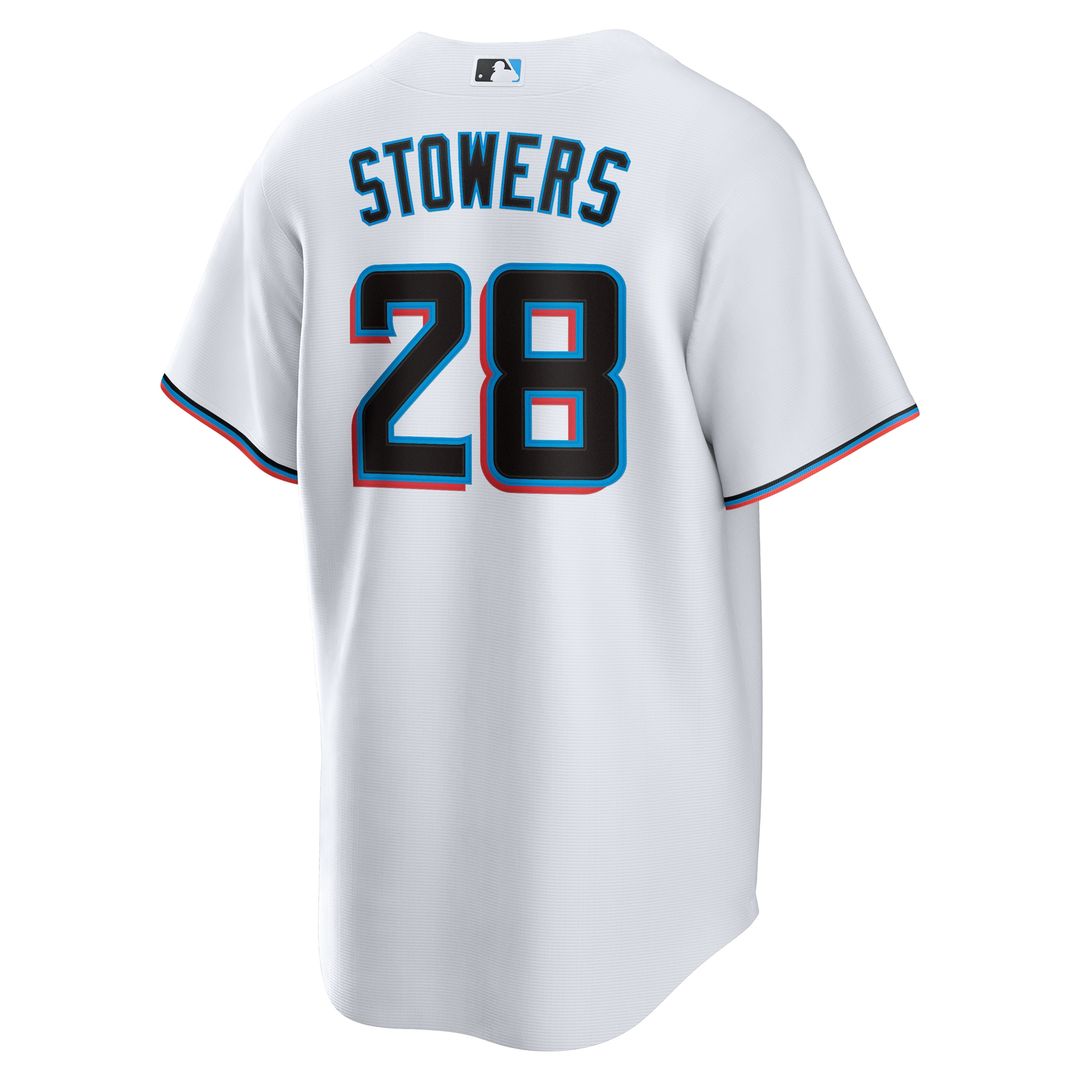 Miami Marlins Kyle Stowers Nike Home Replica Jersey - White