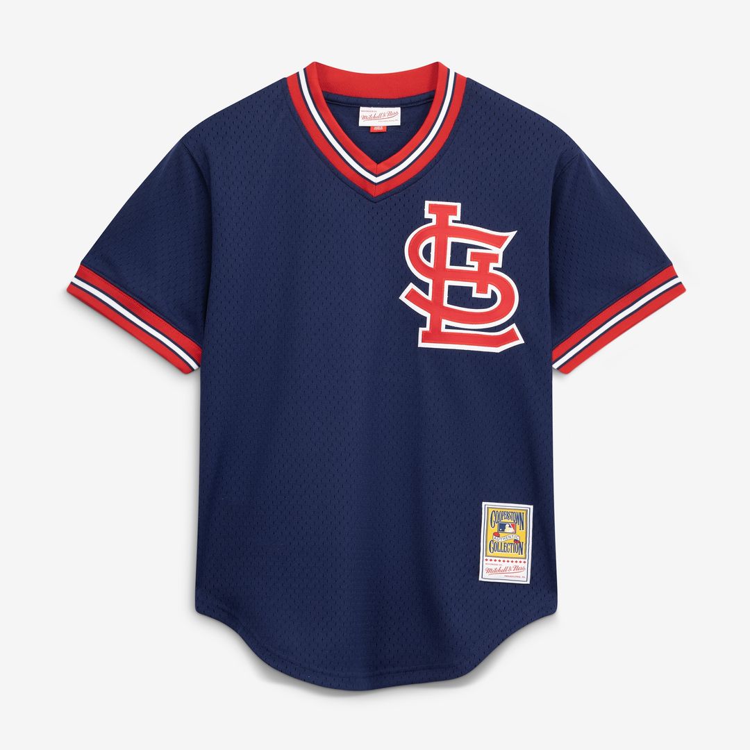 St. Louis Cardinals Ozzie Smith Mitchell & Ness Authentic Batting Practice Jersey - Navy