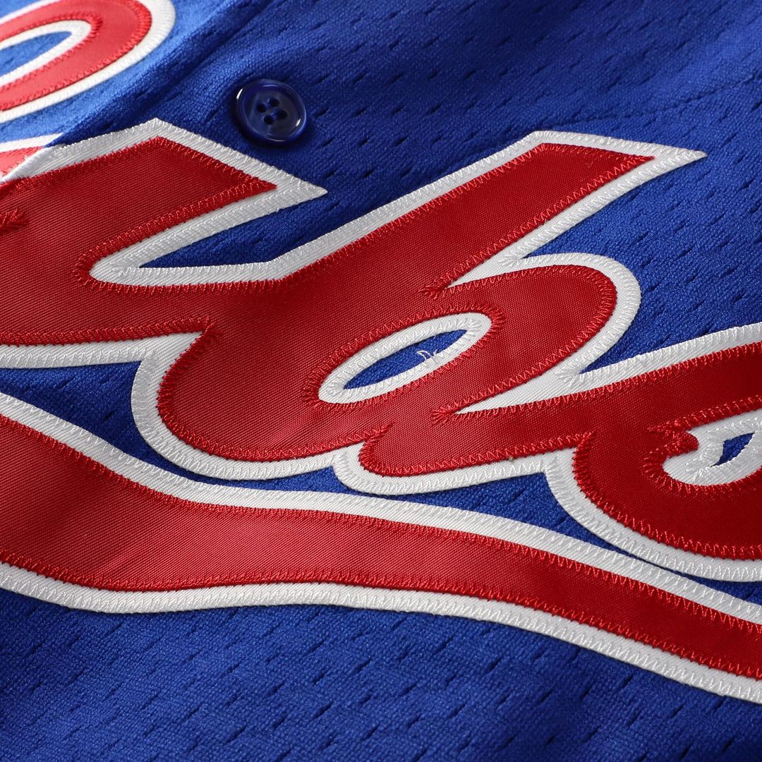Chicago Cubs Ryne Sandberg Mitchell & Ness Cooperstown 1996 Mesh Batting Practice Button - Up Jersey - Royal