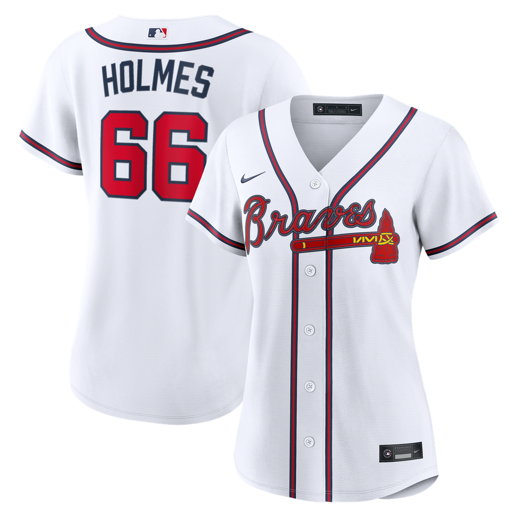 Atlanta Braves Grant Holmes Nike Women's Home Replica Jersey - White