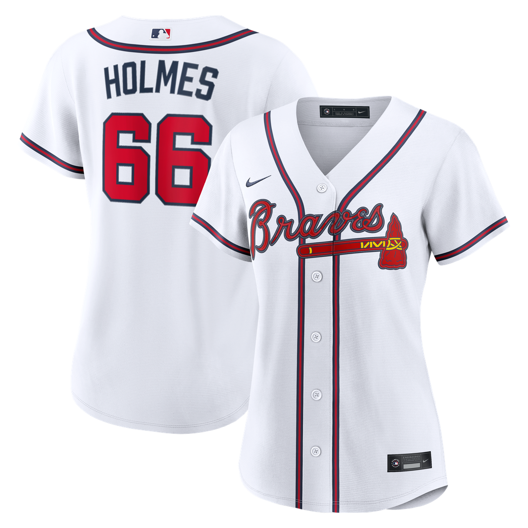 Atlanta Braves Grant Holmes Nike Women's Home Replica Jersey - White