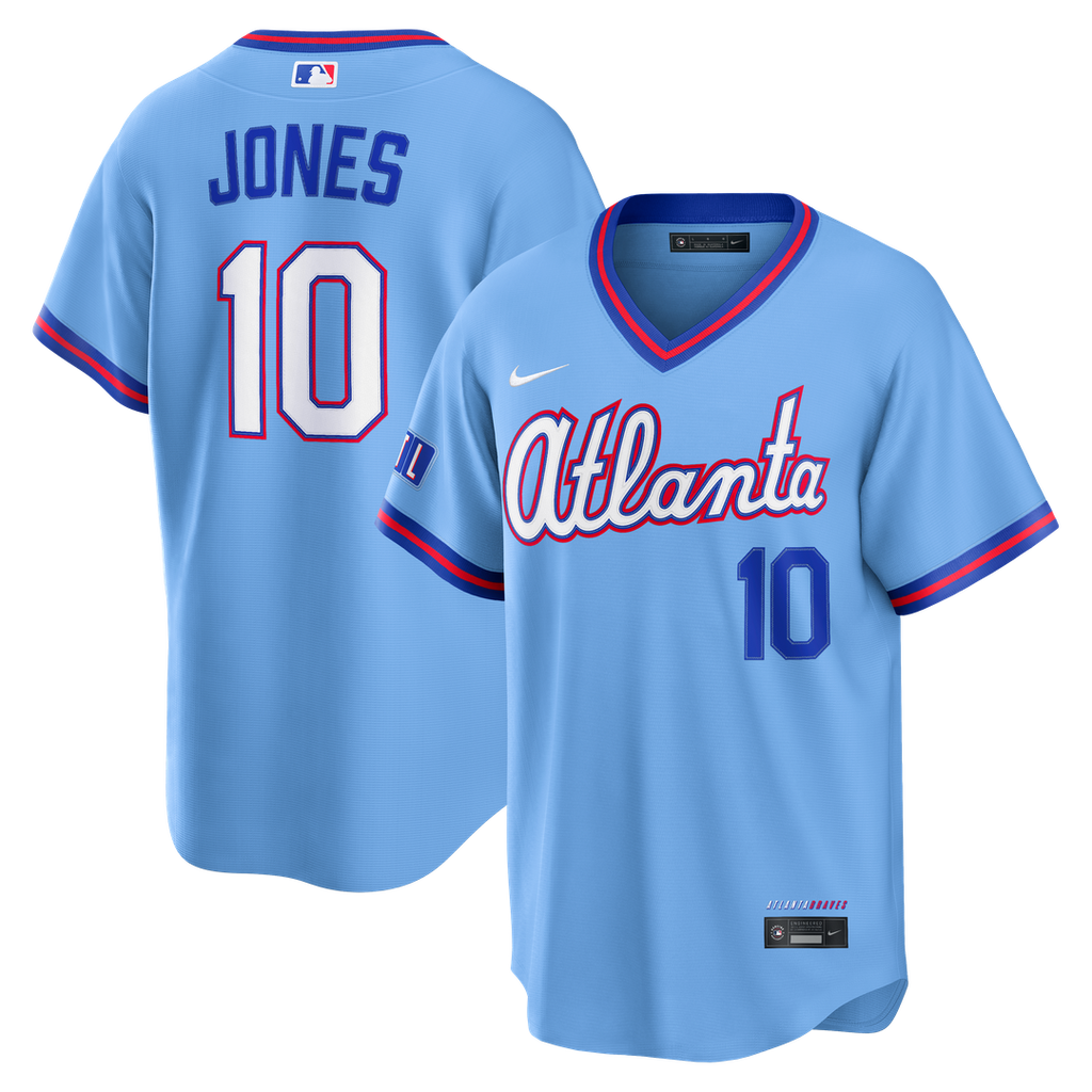 Atlanta Braves Chipper Jones Nike 2026 City Connect Stadium Jersey - Powder Blue