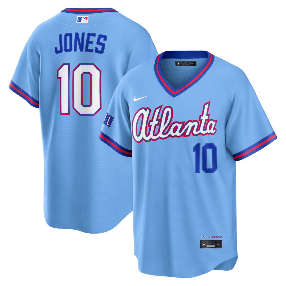 Atlanta Braves Chipper Jones Nike 2026 City Connect Stadium Jersey - Powder Blue