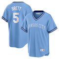 Kansas City Royals George Brett Nike Road Cooperstown Player Jersey - Light Blue