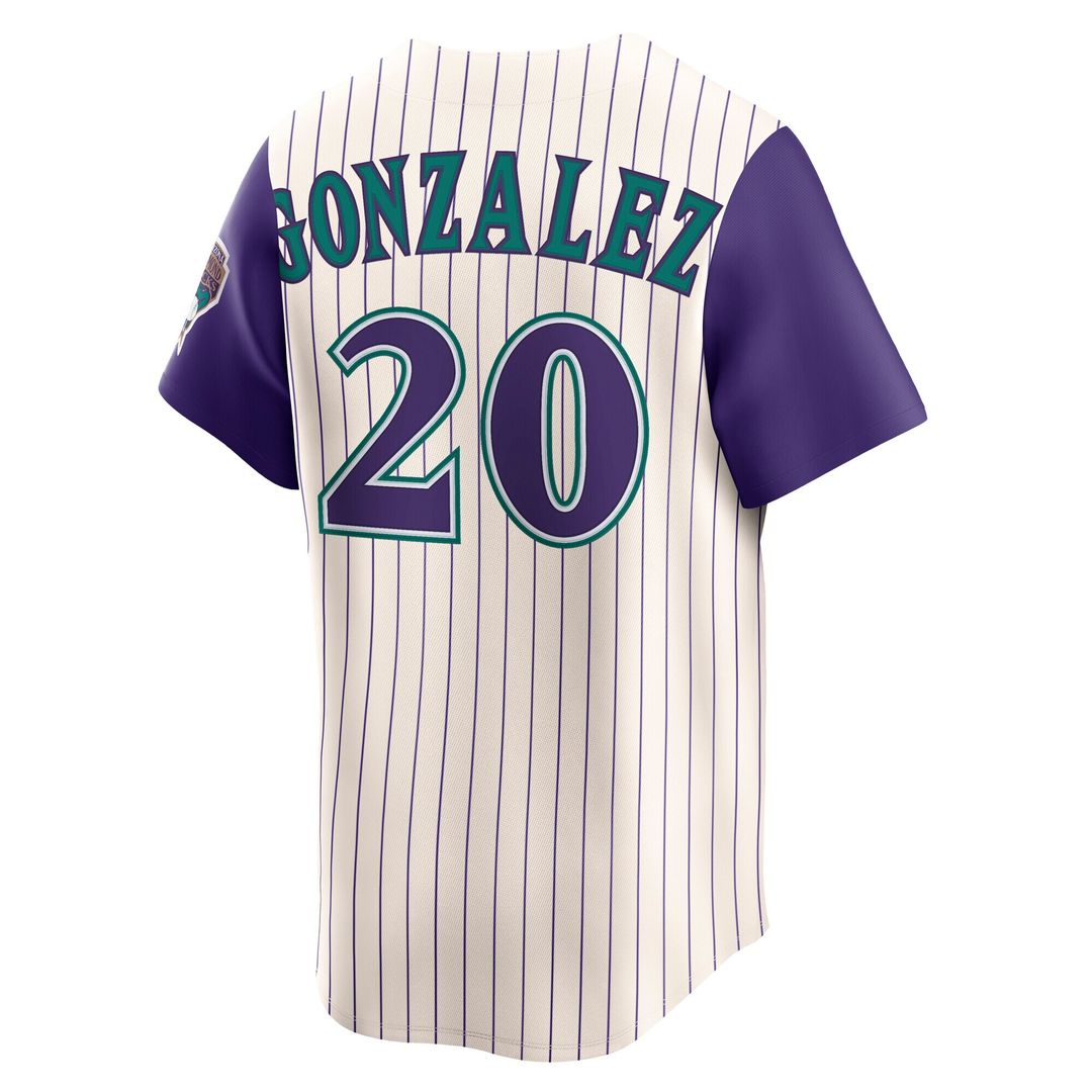 Arizona Diamondbacks Luis Gonzalez Nike Throwback Cooperstown Limited Jersey - Cream