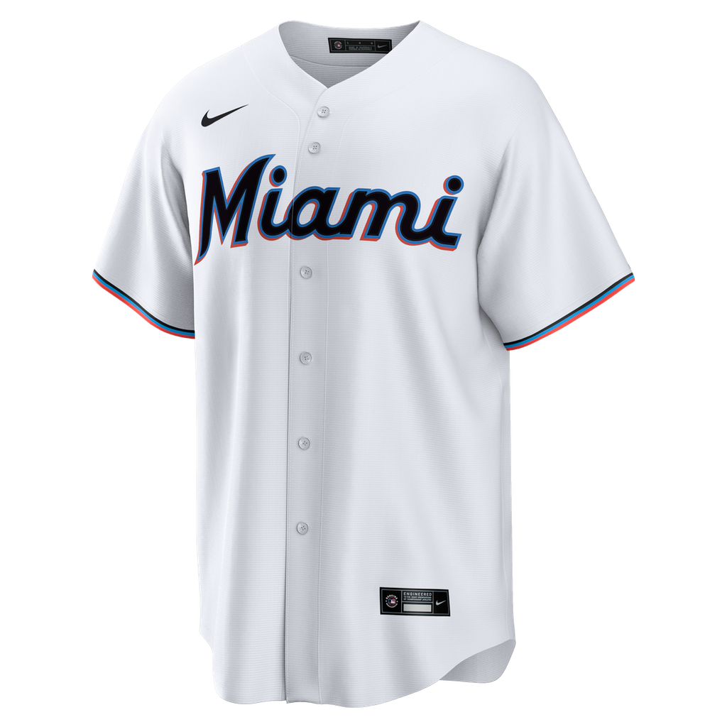 Miami Marlins Nike Home Big & Tall Replica Jersey - White