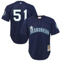 Seattle Mariners Ichiro Suzuki Mitchell & Ness Youth Cooperstown Mesh Batting Practice Jersey - Navy