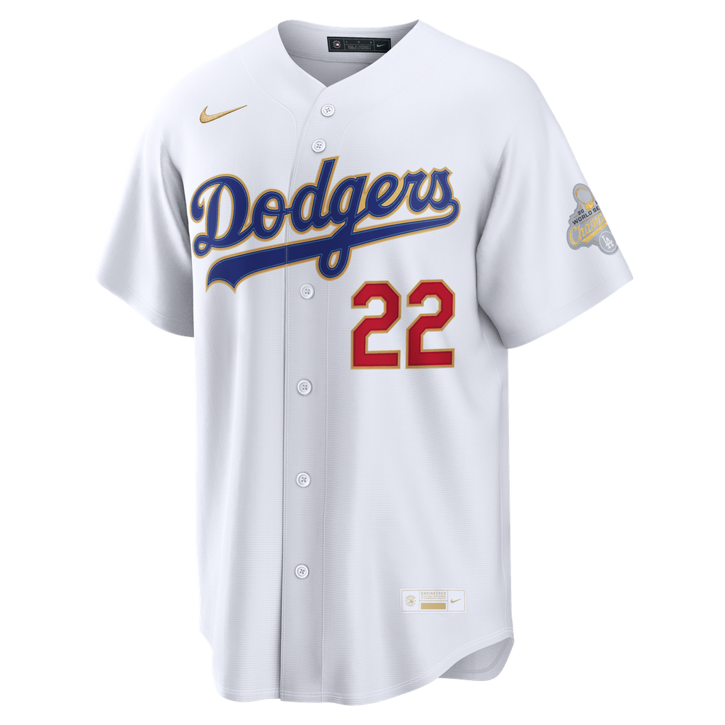 Los Angeles Dodgers Clayton Kershaw Nike 2026 Gold Collection Stadium Jersey - White