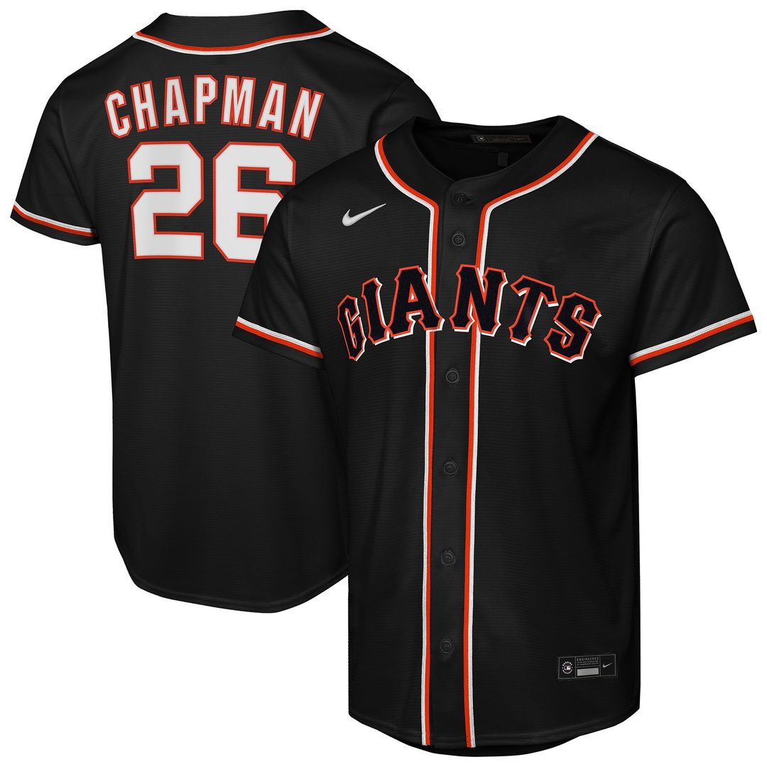 San Francisco Giants Matt Chapman Nike Youth Fashion Replica Player Jersey - Black