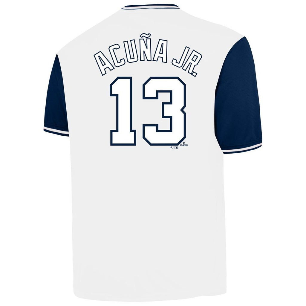 Atlanta Braves Ronald Acuña Jr. Profile Big & Tall Name & Number Jersey - White