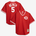 Cincinnati Reds Johnny Bench Mitchell & Ness Cooperstown Big & Tall Mesh Batting Practice Jersey - Red
