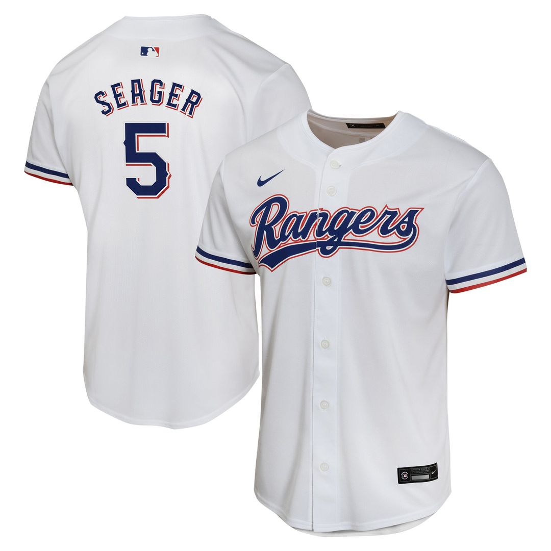 Texas Rangers Corey Seager Nike Youth Home Game Player Jersey - White