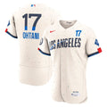 Los Angeles Dodgers Shohei Ohtani Nike City Connect Authentic Sponsor Patch Jersey - Cream
