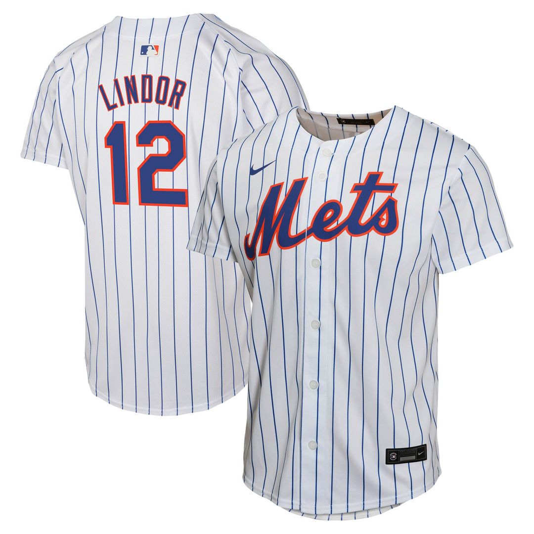 New York Mets Francisco Lindor Nike Youth Home Game Player Jersey - White