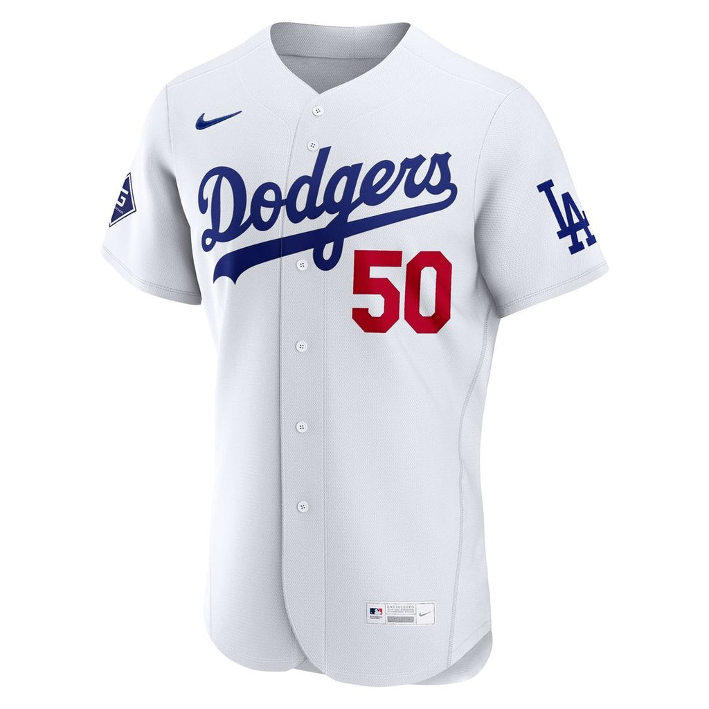 Los Angeles Dodgers Mookie Betts Nike Home Authentic Sponsor Patch Jersey - White