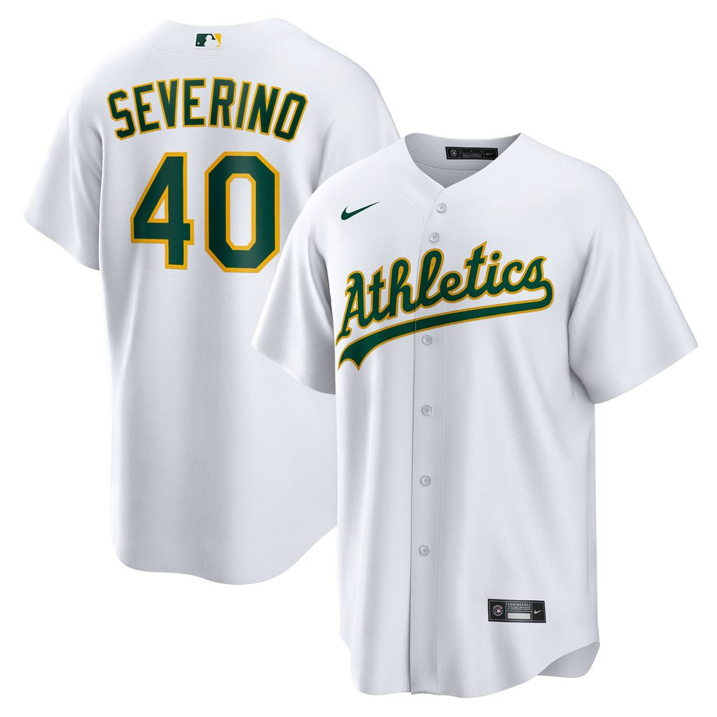Athletics Luis Severino Nike Home Replica Jersey - White