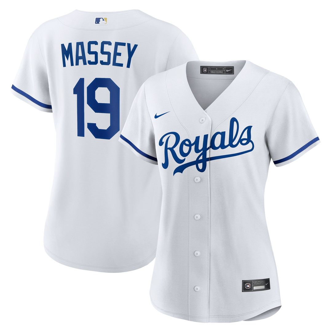 Kansas City Royals Michael Massey Nike Women's Home Replica Jersey - White