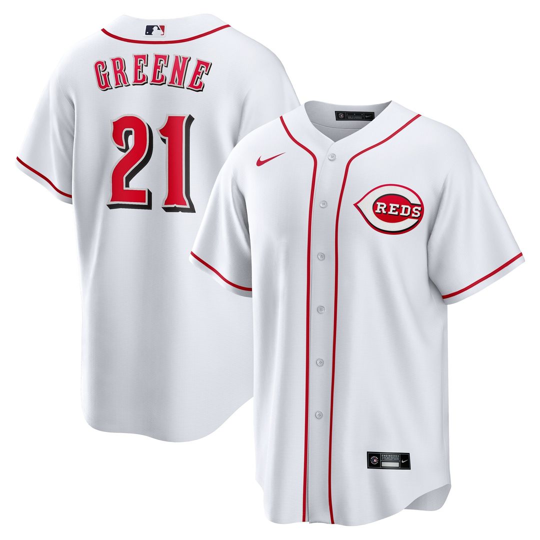 Cincinnati Reds Hunter Greene Nike Home Replica Jersey - White