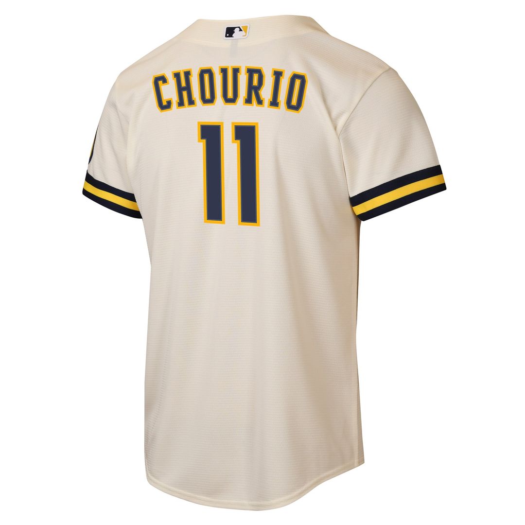 Milwaukee Brewers Jackson Chourio Nike Youth Home Stadium Jersey - Cream