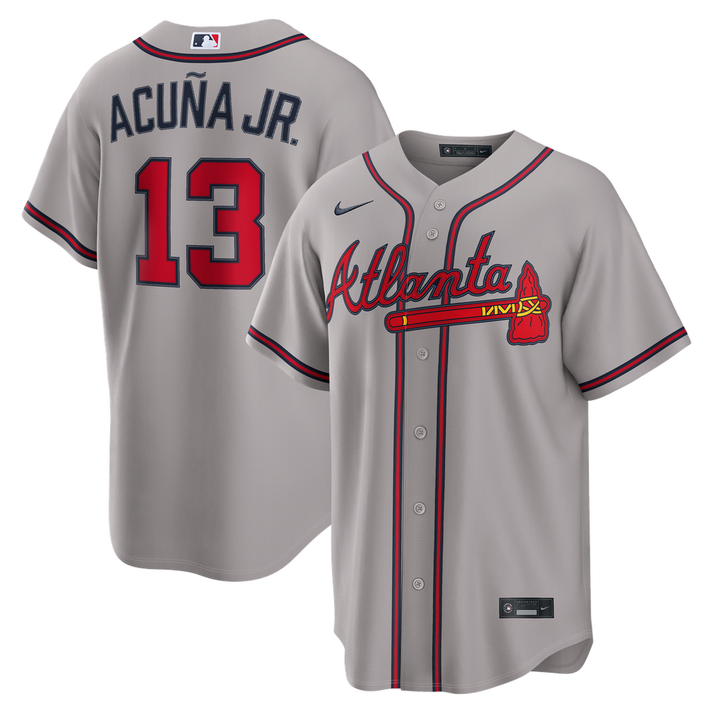 Atlanta Braves Ronald Acuña Jr. Nike Road Replica Jersey - Gray