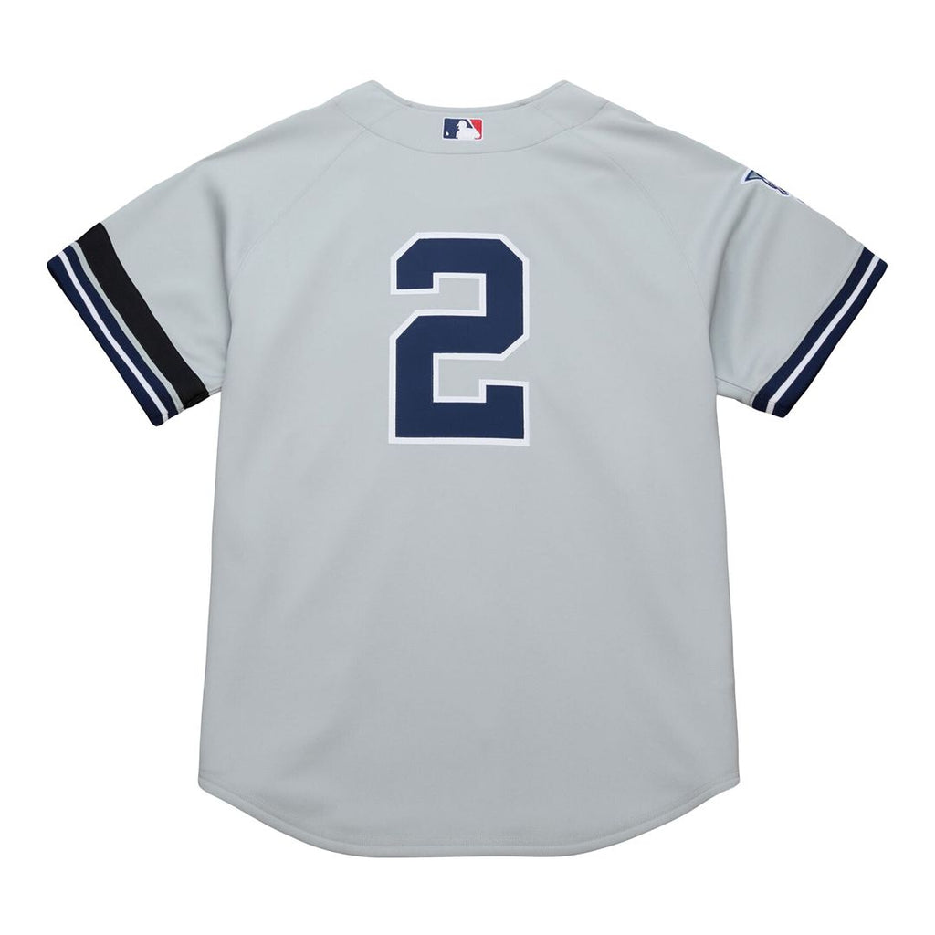 New York Yankees Derek Jeter Mitchell & Ness Cooperstown 2000 World Series Authentic Jersey - Gray