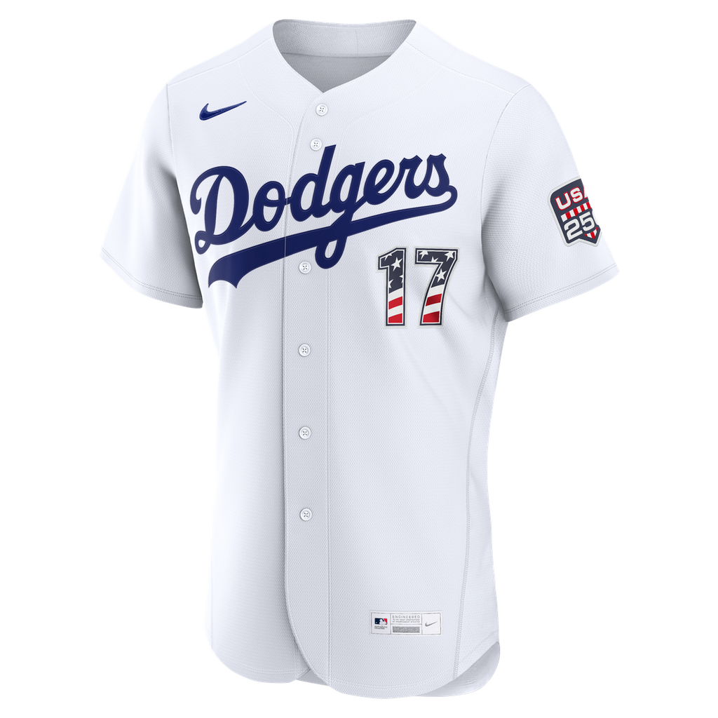 Los Angeles Dodgers Shohei Ohtani Nike USA 250 Fourth of July Home Authentic Jersey - White